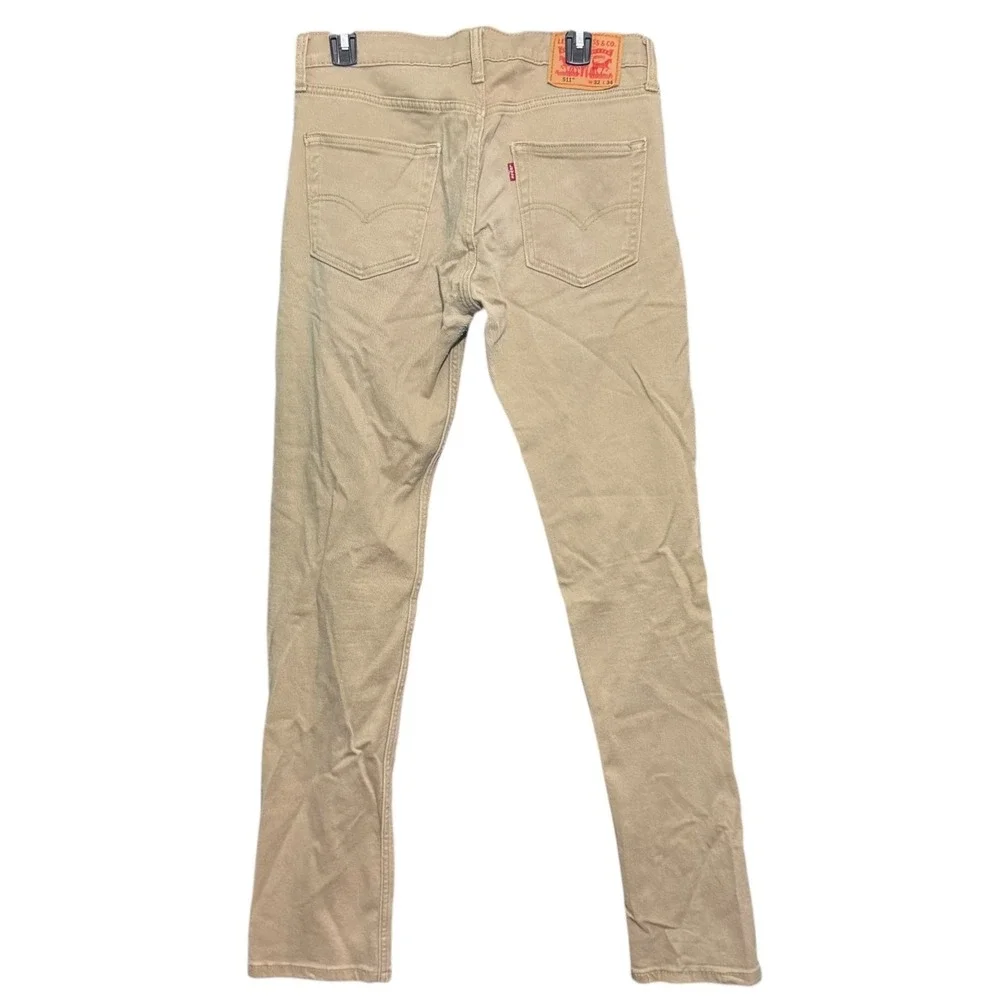 Levis 511 Jeans Mens 32 X 34 Brown Denim Chino Pants Slim Fit